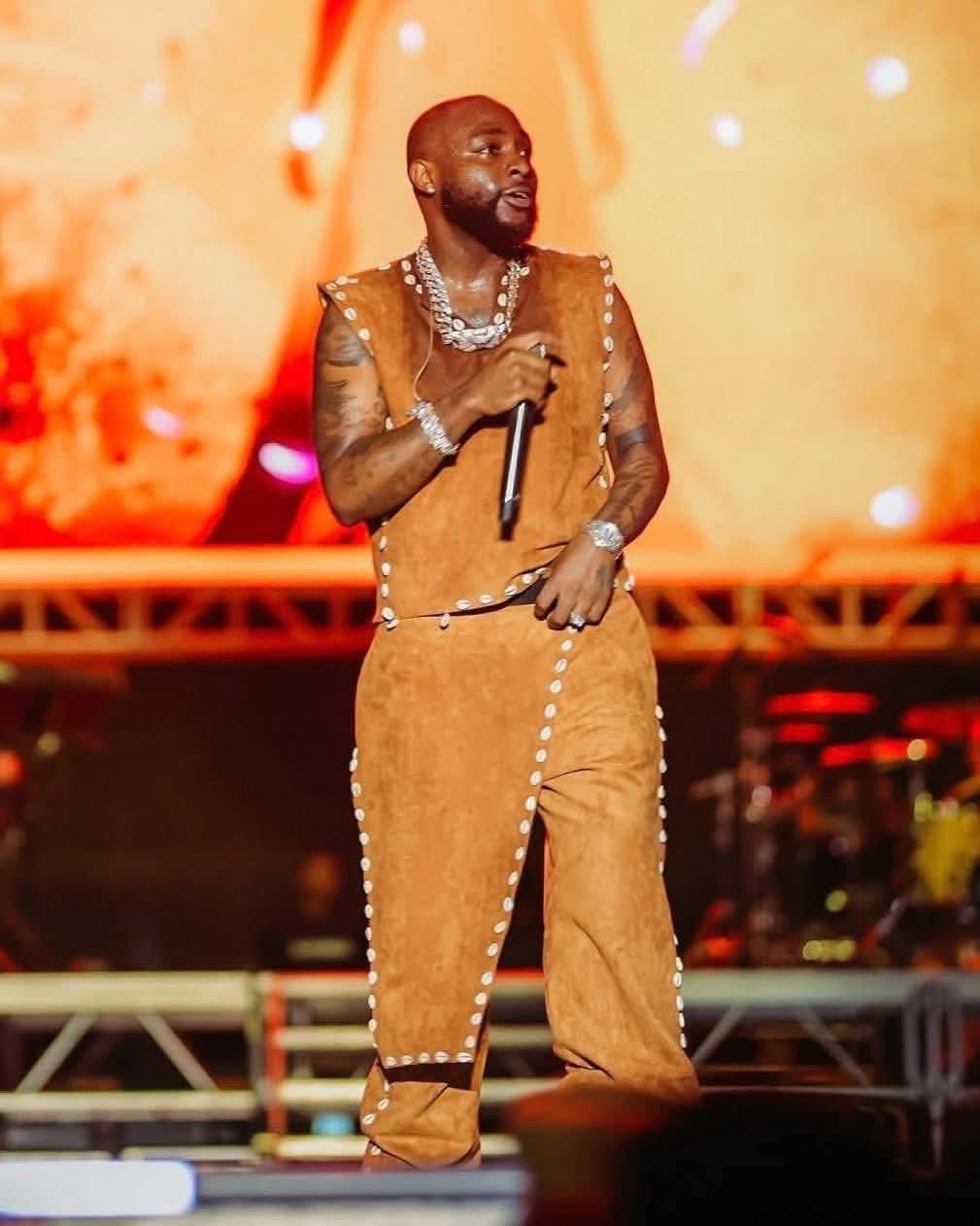 Davido Turns Heads in Traditional Lubemba Outfit at Lusaka Showgrounds